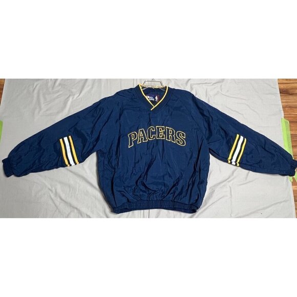 Vintage NBA Pro Player Indiana Pacers V-Neck Pullover Jacket Size XL Embroidered - Picture 4 of 12